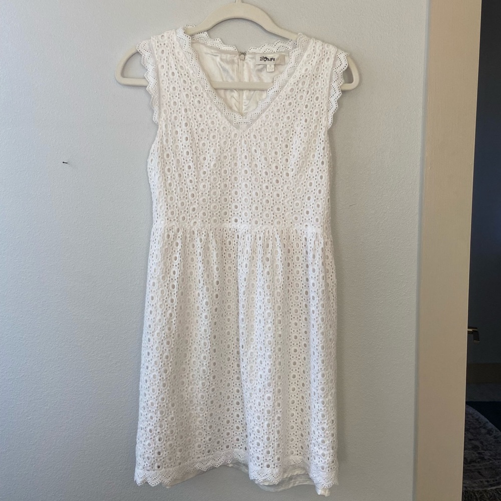 Mm couture by miss me white eyelet dress